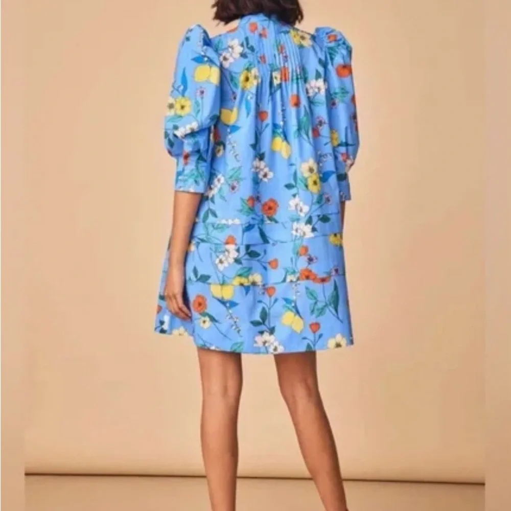 HUNTER BELL Sidney Blue Floral Mini Dress - Picture 2 of 3